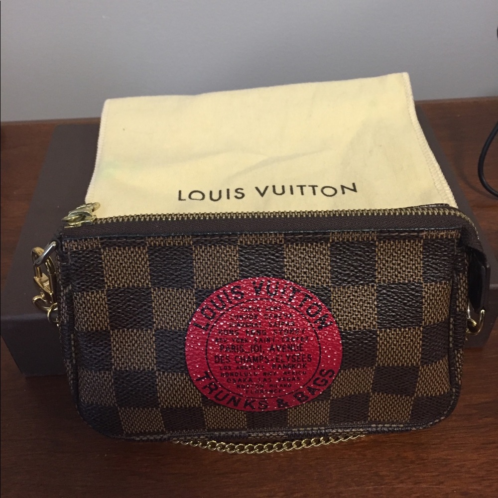 LV Limited Edition Trunks Monogram Mini Pochette